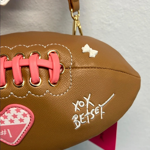 Betsey Johnson | Kitsch XOTOSS Football Bag 🏈 🎀 - Picture 11 of 16